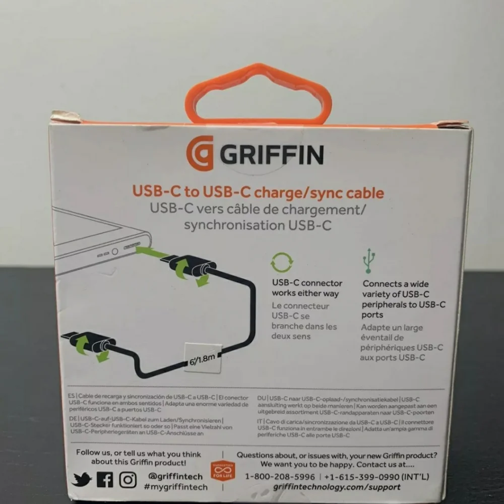 Griffin USB-C To USB-C Charge/Sync Cable